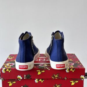 kenzo canvas high sneakers blue