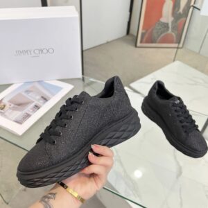 jimmy choo diamond sneakers black