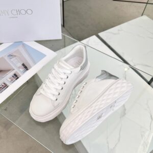jimmy choo diamond sneakers silver white