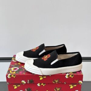 kenzo floral canvas shoes black