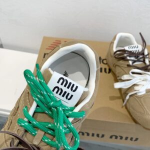 miu miu x new balance sneakers brown