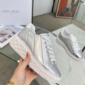 jimmy choo silver diamond sneakers
