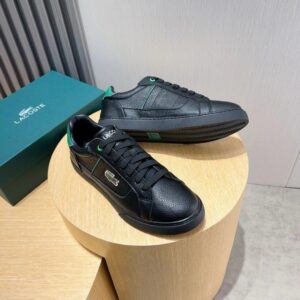 lacoste black casual sneakers