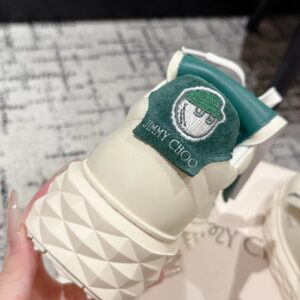 jimmy choo x malbon golf diamond sneakers white green