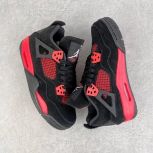 nike air jordan 4 retro black red