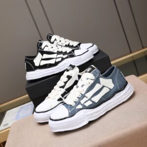 maison mihara yasuhiro mmy white sneakers black bone