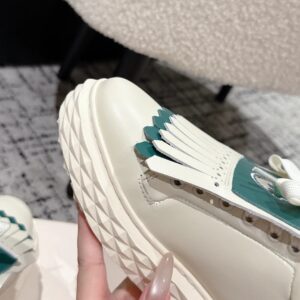 jimmy choo x malbon golf diamond sneakers white green
