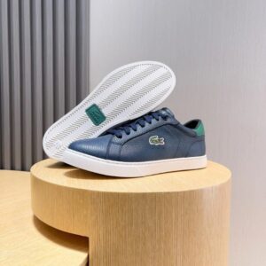 lacoste pebble leather sneakers blue