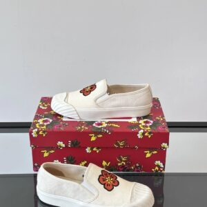 kenzo floral canvas shoes white