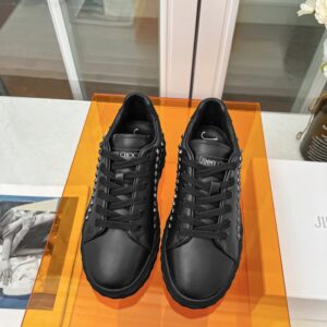 jimmy choo studded sneakers black