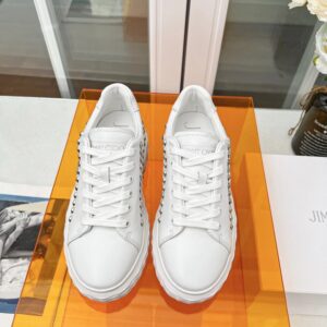 jimmy choo studded sneakers white