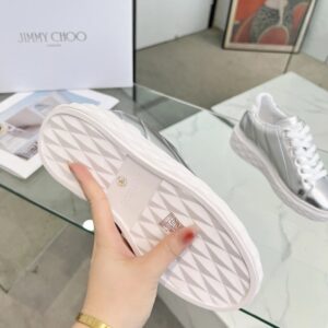 jimmy choo silver diamond sneakers