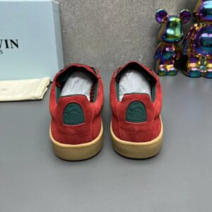 lanvin suede sneakers red