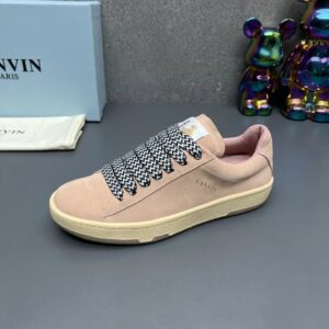 lanvin suede sneakers pink