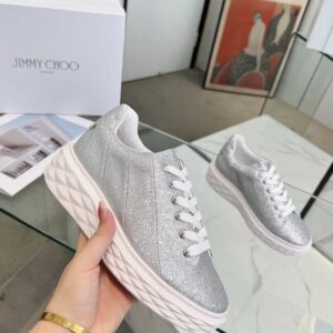 jimmy choo diamond sneakers silver