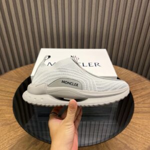moncler ultra light knit sneakers grey