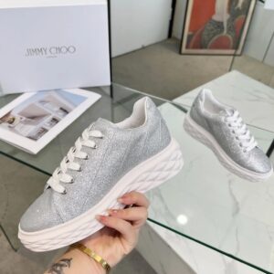 jimmy choo diamond sneakers silver