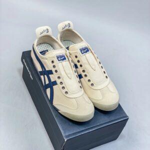 onitsuka tiger mexico 66 slip on sneakers blue beige