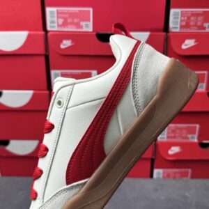 puma bread sneakers white red