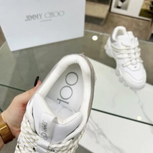 jimmy choo diamond x ii m sneakers white silver