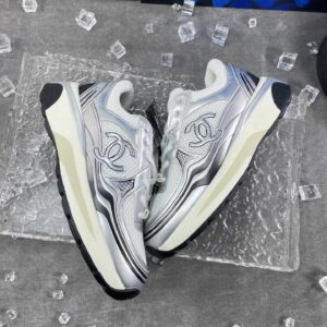 chanel 23c sneakers silver