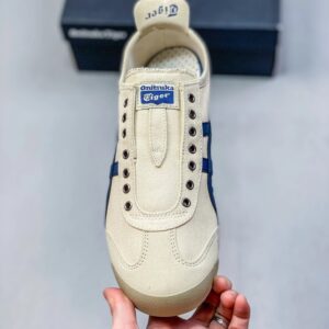 onitsuka tiger mexico 66 slip on sneakers blue beige