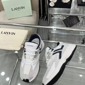 lanvin clay sneakers white black