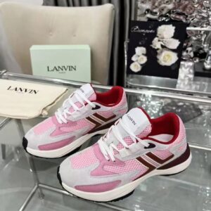 lanvin clay sneakers pink