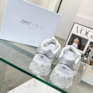 jimmy choo diamond x ii m sneakers white silver