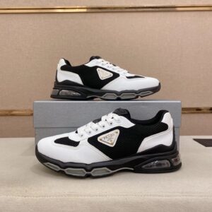 prada luxury sneakers white black