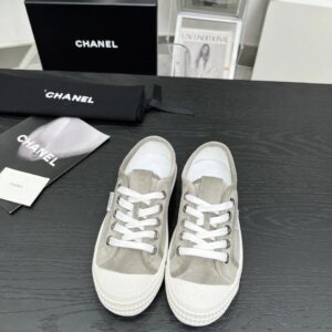 chanel vintage sneakers gray