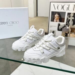 jimmy choo diamond x ii m sneakers white silver