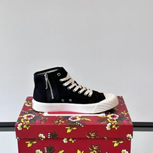 kenzo canvas high sneakers black