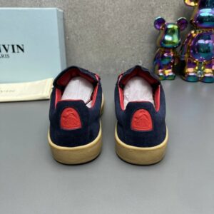 lanvin suede sneakers navy blue