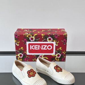 kenzo floral canvas shoes white
