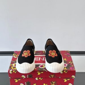 kenzo floral canvas shoes black