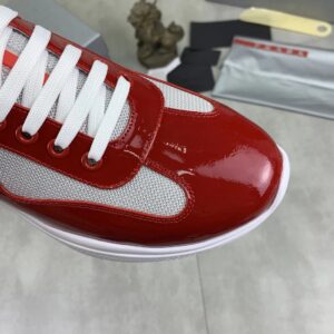 prada casual sneakers red