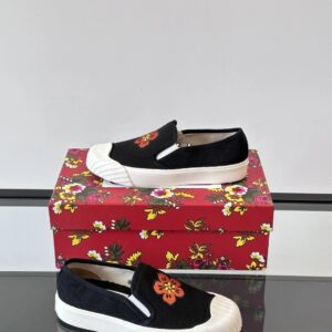 kenzo floral canvas shoes black