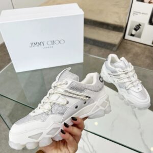 jimmy choo diamond x ii m sneakers white silver