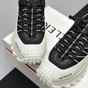 moncler trailgrip gtx black sneakers white stripes