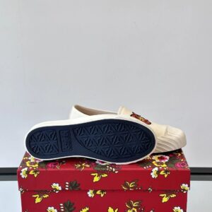 kenzo floral canvas shoes white