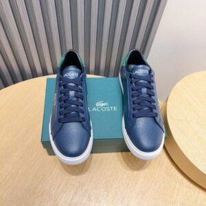 lacoste pebble leather sneakers blue