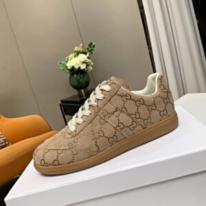 maison margiela mm6 paisley trainers beige