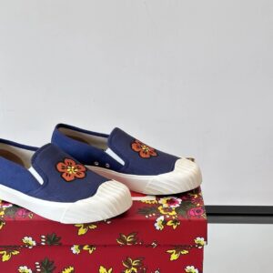 kenzo floral canvas shoes blue