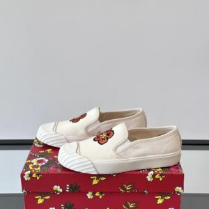 kenzo floral canvas shoes white