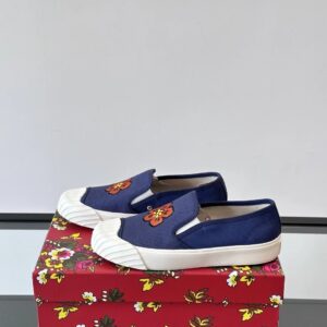 kenzo floral canvas shoes blue