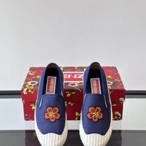 kenzo floral canvas shoes blue