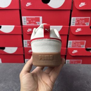 puma bread sneakers white red