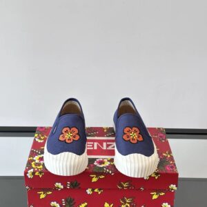 kenzo floral canvas shoes blue