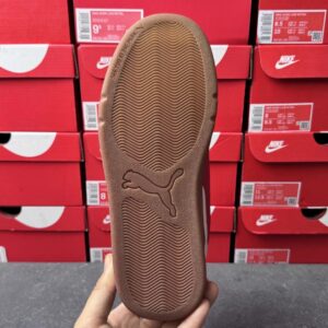 puma bread sneakers white red